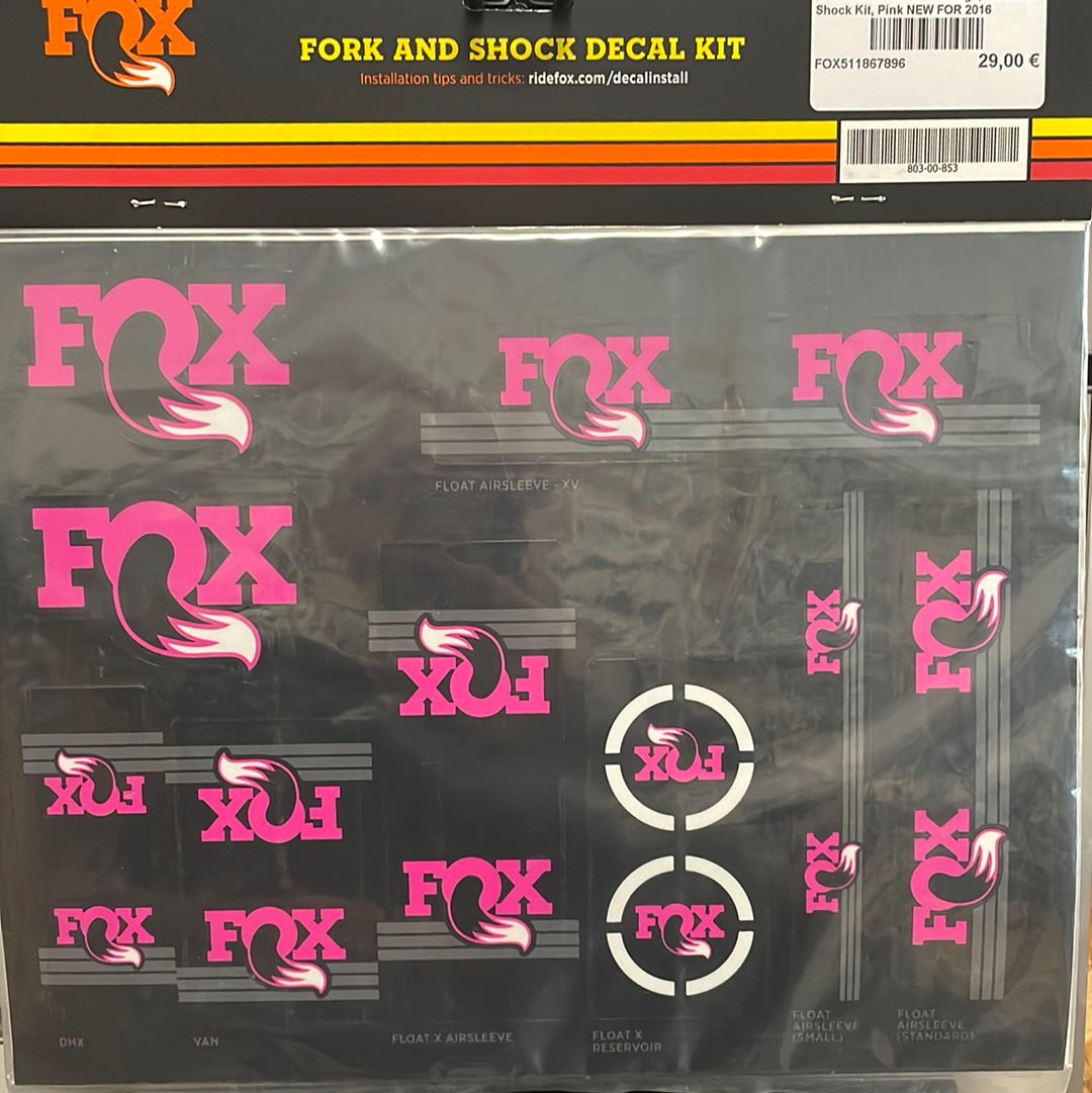Fox Aufkleberset Heritage Pink