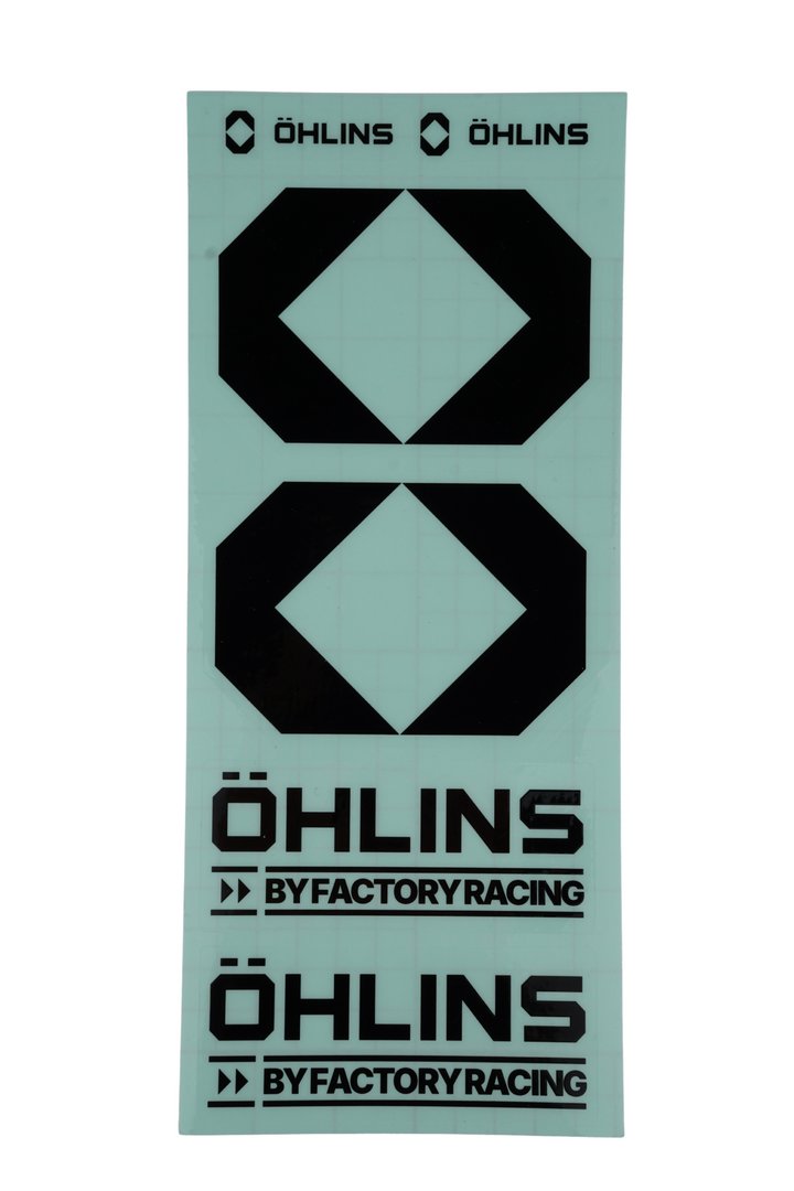 Öhlins Factory Racing Sticker Kit Fast Forward Black/Transparent