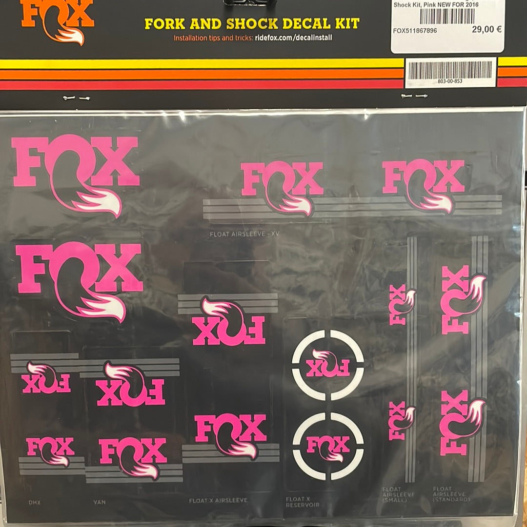 Fox Aufkleberset Heritage Pink